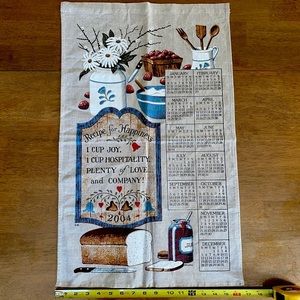 2004 Calendar Tea Towel